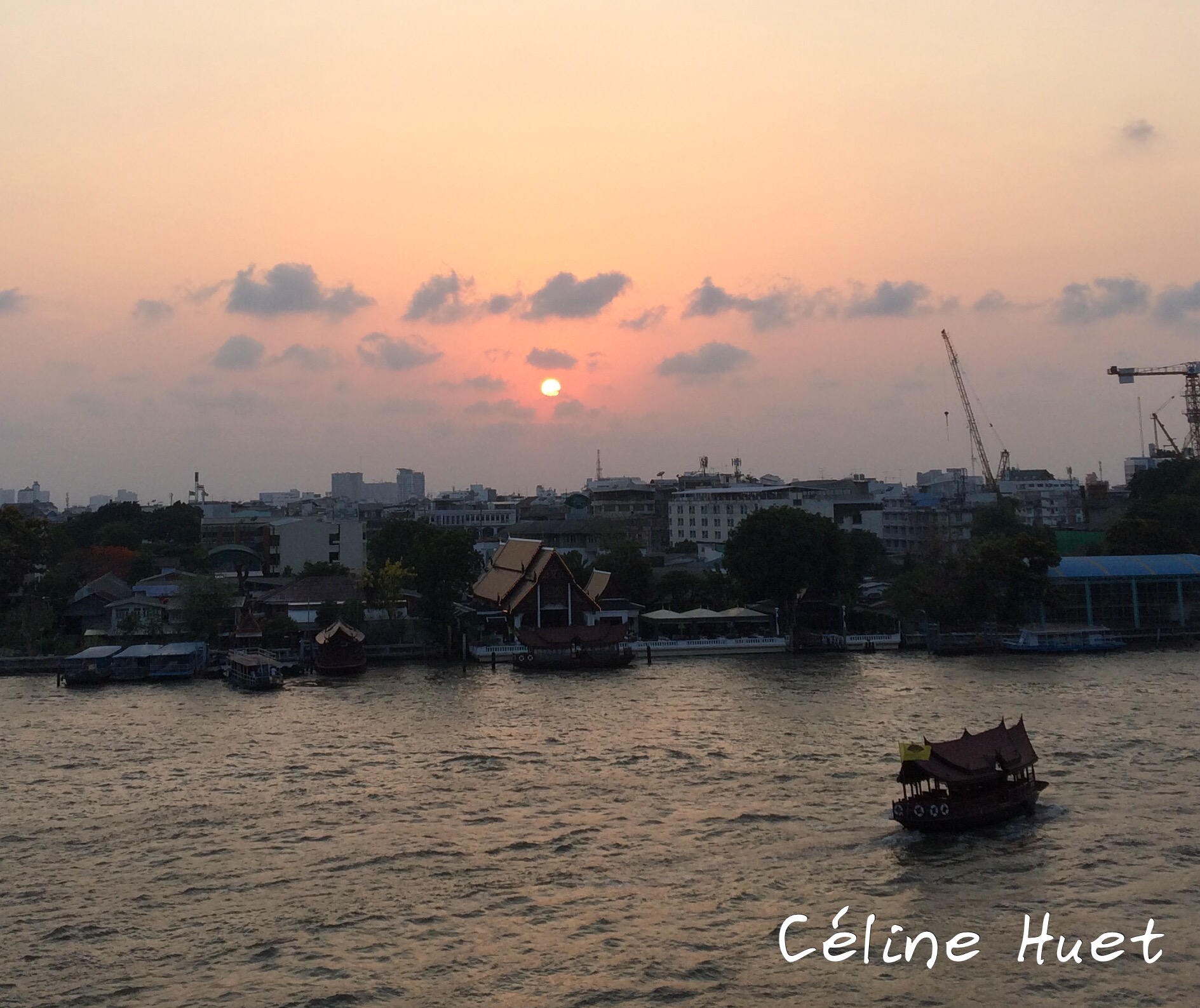 Coucher de soleil depuis le Mandarin Oriental Bangkok Thaïlande Asie