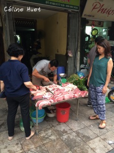 Boucher dans la rue Hanoï Vietnam Asie