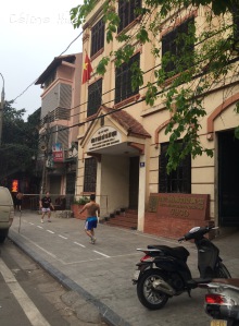 Terrain de sport dans la rue Hanoï Vietnam Asie