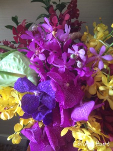 Orchidées de la part de la Gouvernante dans notre chambre Mandarin Oriental Bangkok Thaïlande Asie