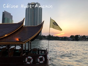 Coucher de soleil Mandarin Oriental Bangkok Thaïlande Asie