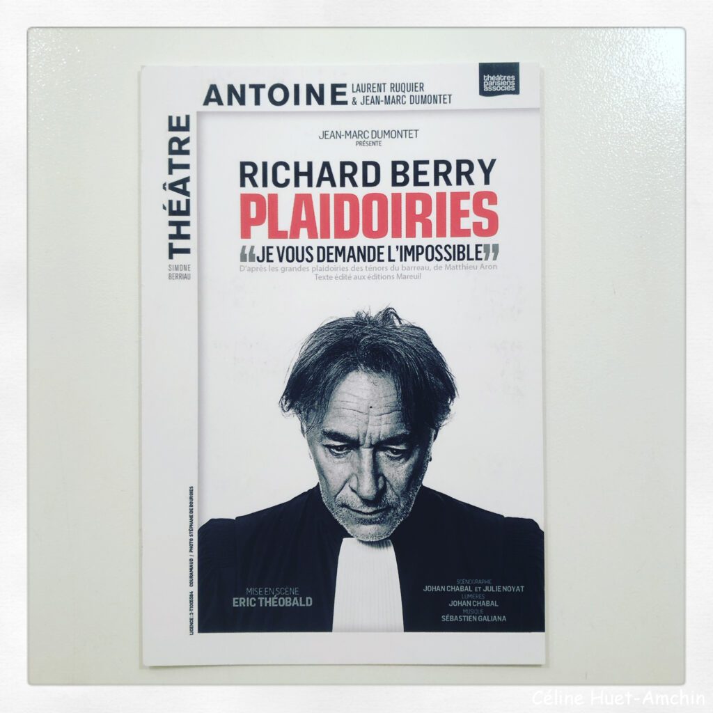 Plaidoiries Théâtre Antoine Paris