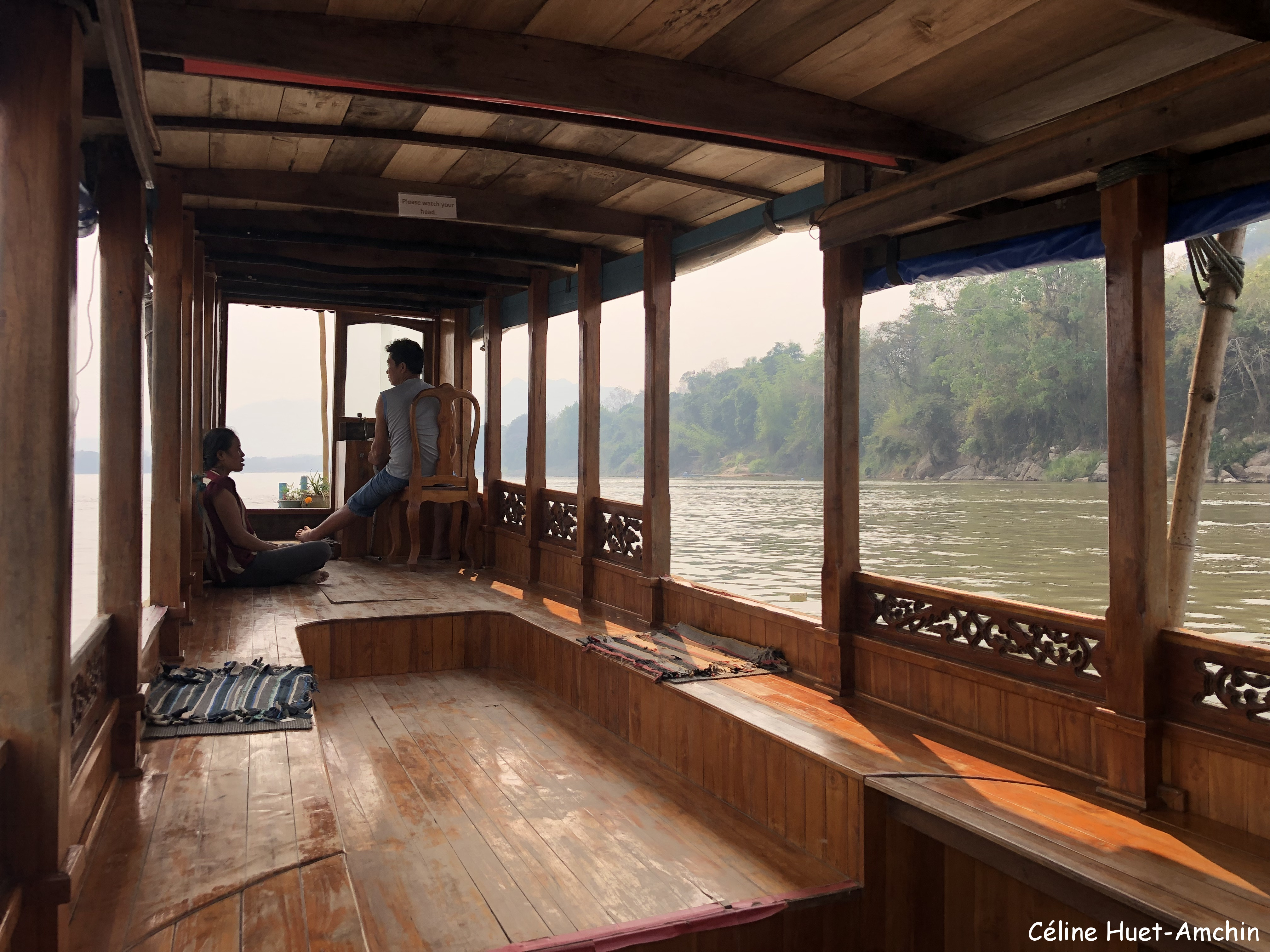 Direction Pha Tad Ke Botanical Garden en bateau sur le Mékong Laos Asie