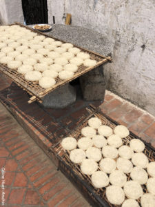 Riz qui sèche au soleil Luang Prabang Laos Asie