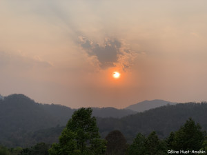 Coucher de soleil Hôtel Veranda High Resort Chiang Mai Hang Dong Thaïlande Asie